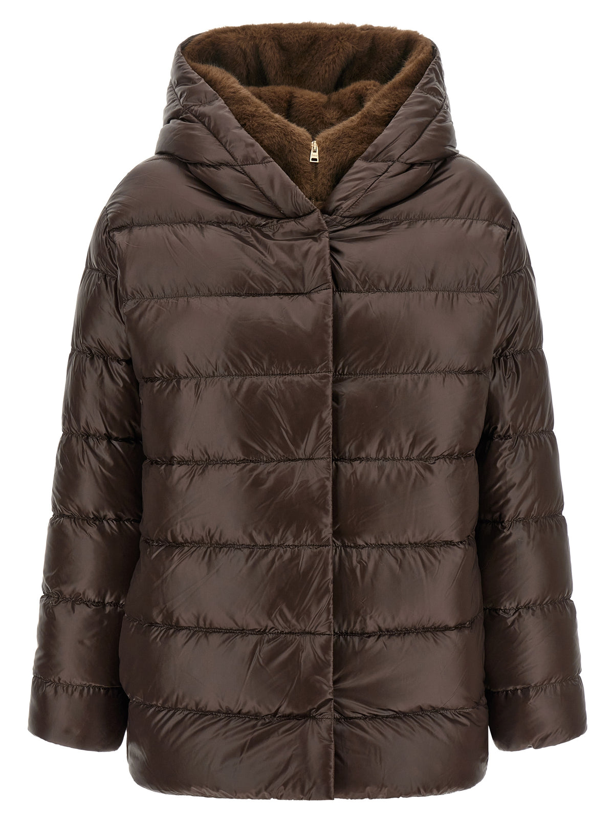 Herno Brown Polyamide Full-Length Jacket