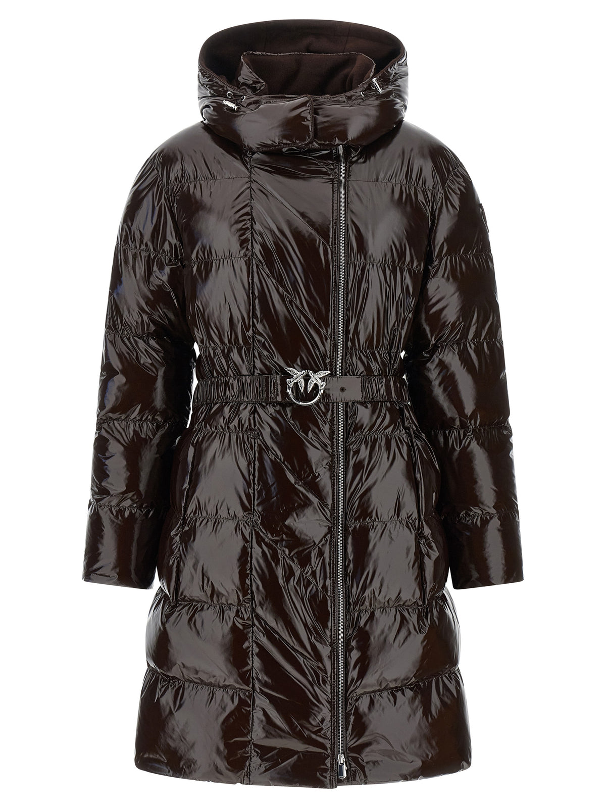 PINKO Brown Polyamide Full-Length Jacket