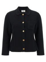 Saint Laurent Black Wool Cardigan - Elegant & Sophisticated