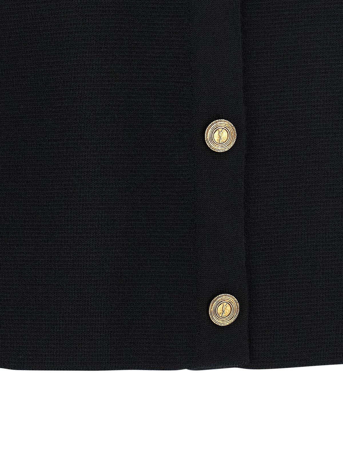 Saint Laurent Black Wool Cardigan - Elegant & Sophisticated