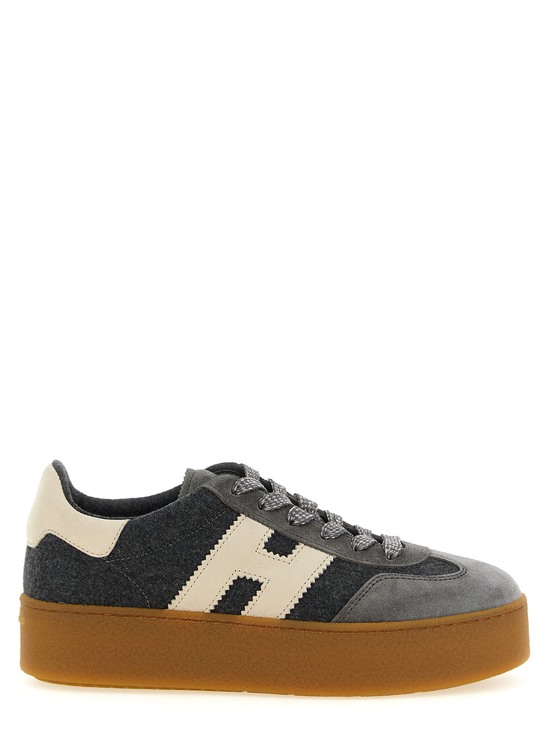 Hogan Gray Wool Platform Sneakers for Women