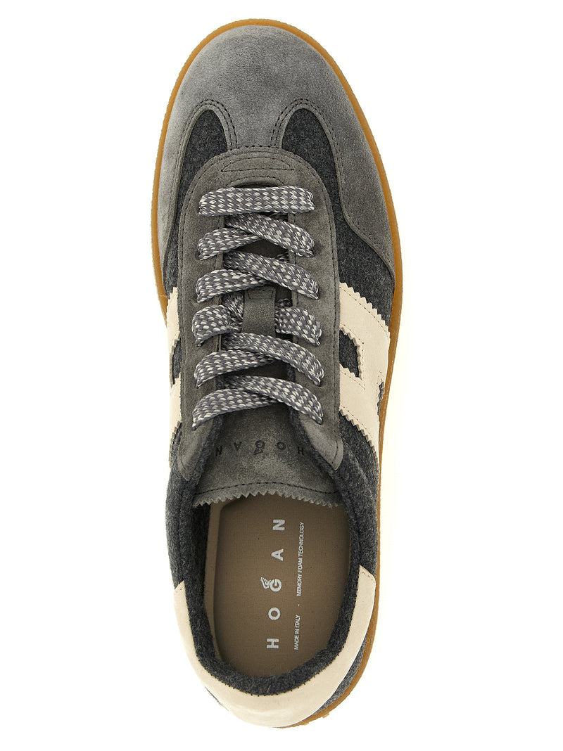 Hogan Gray Wool Platform Sneakers for Women