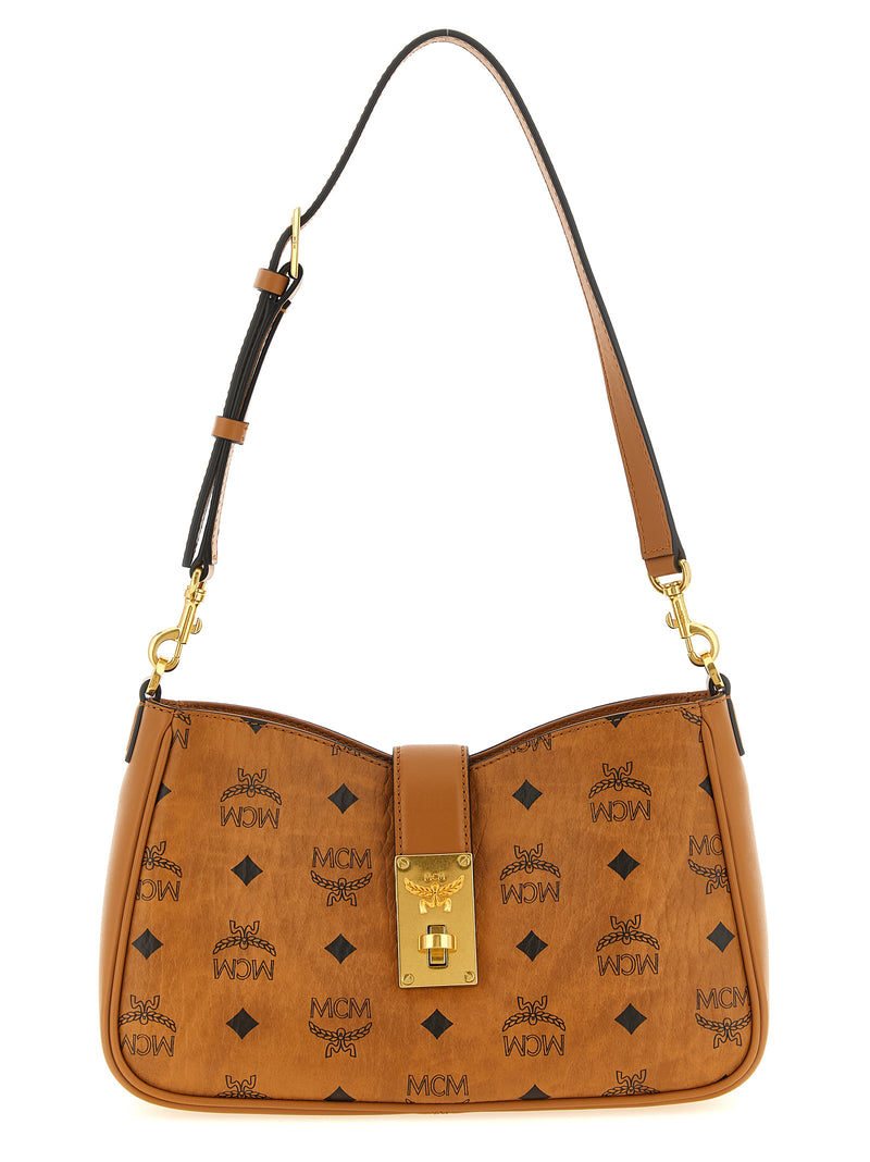 MCM Tracy Brown Polyethylene Shoulder Bag