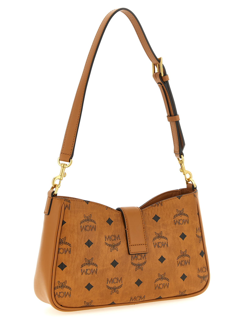 MCM Tracy Brown Polyethylene Shoulder Bag