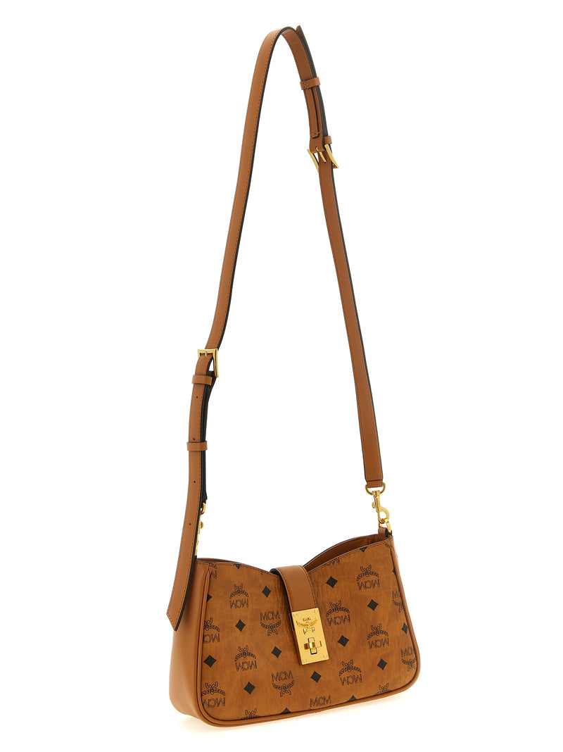 MCM Tracy Brown Polyethylene Shoulder Bag