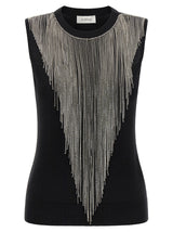 Sportmax Black Virgin Wool Tank Tops