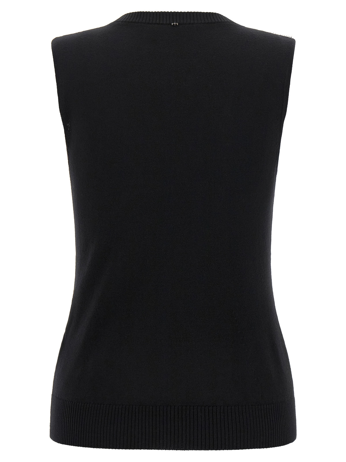 Sportmax Black Virgin Wool Tank Tops