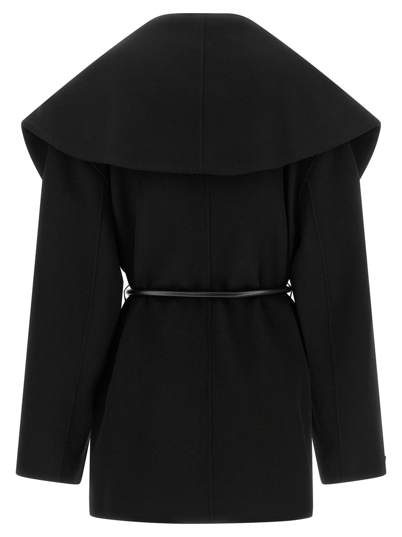 Sportmax SpxUguale Black Wool Coat for Women