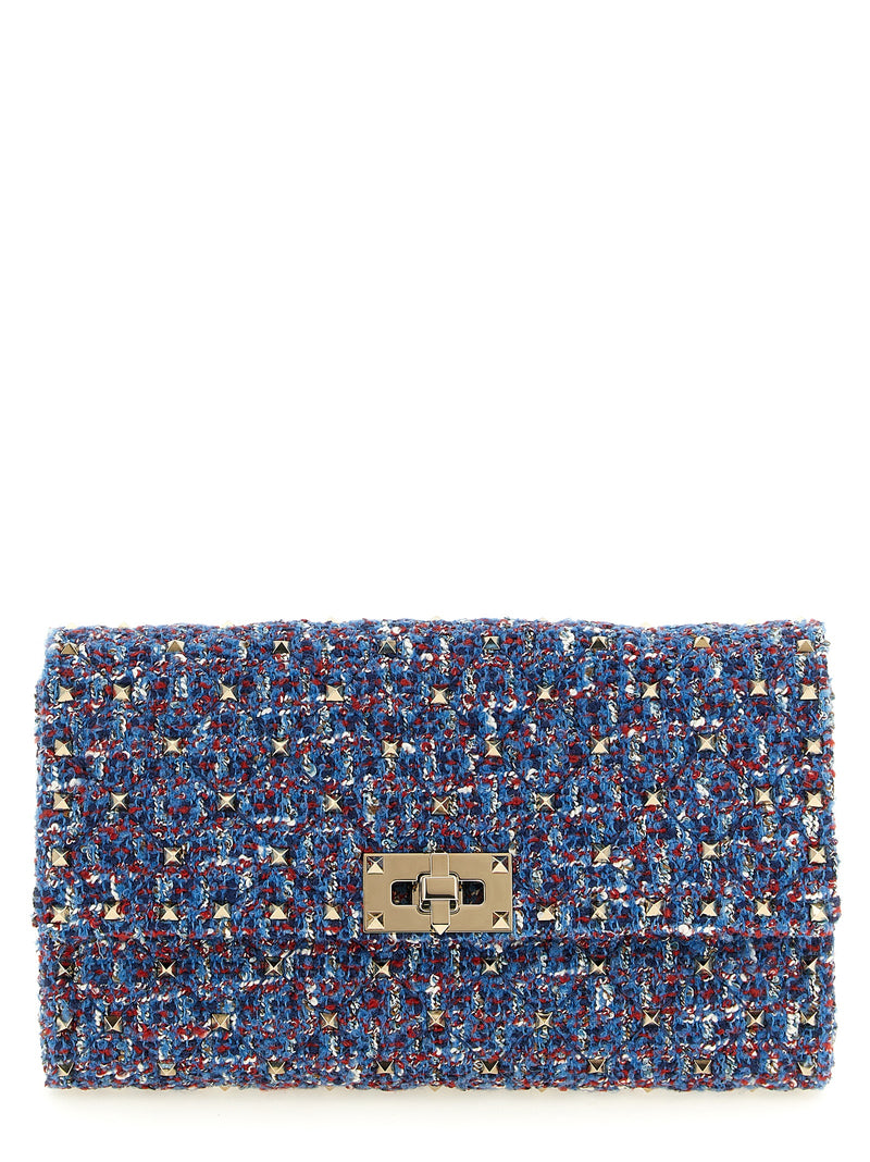 Valentino Garavani Rockstud Spike Blue Crossbody Bag