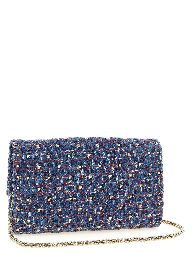 Valentino Garavani Rockstud Spike Blue Crossbody Bag