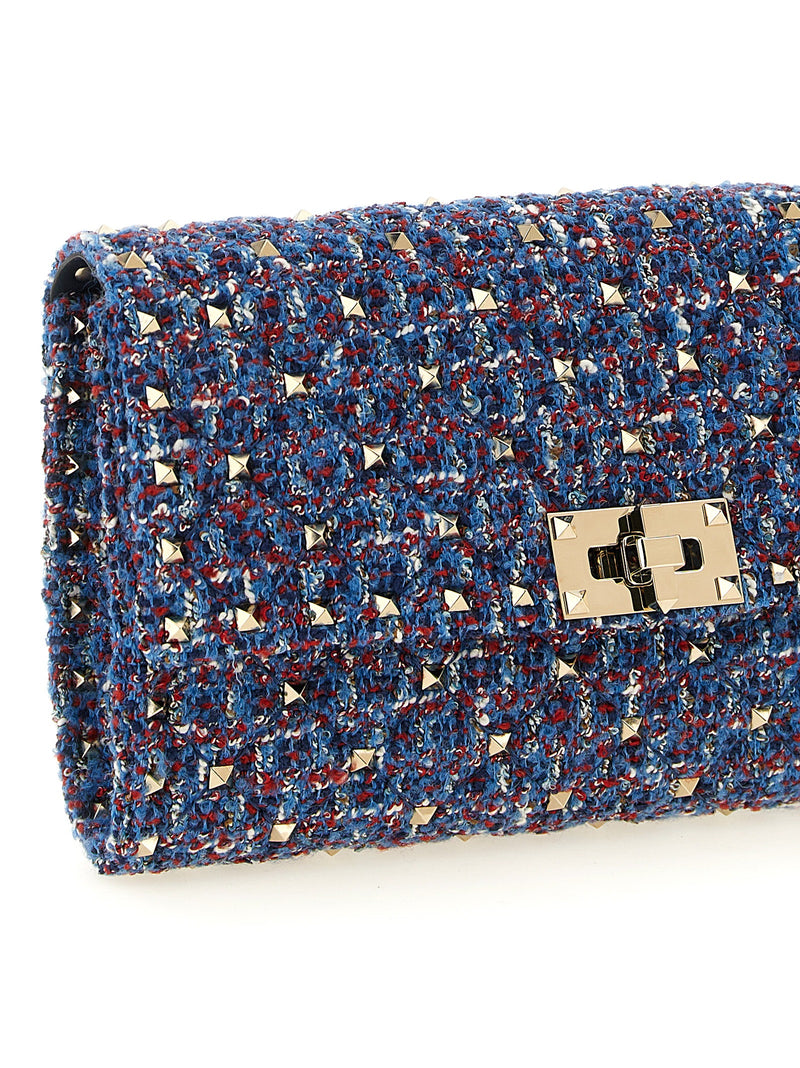 Valentino Garavani Rockstud Spike Blue Crossbody Bag