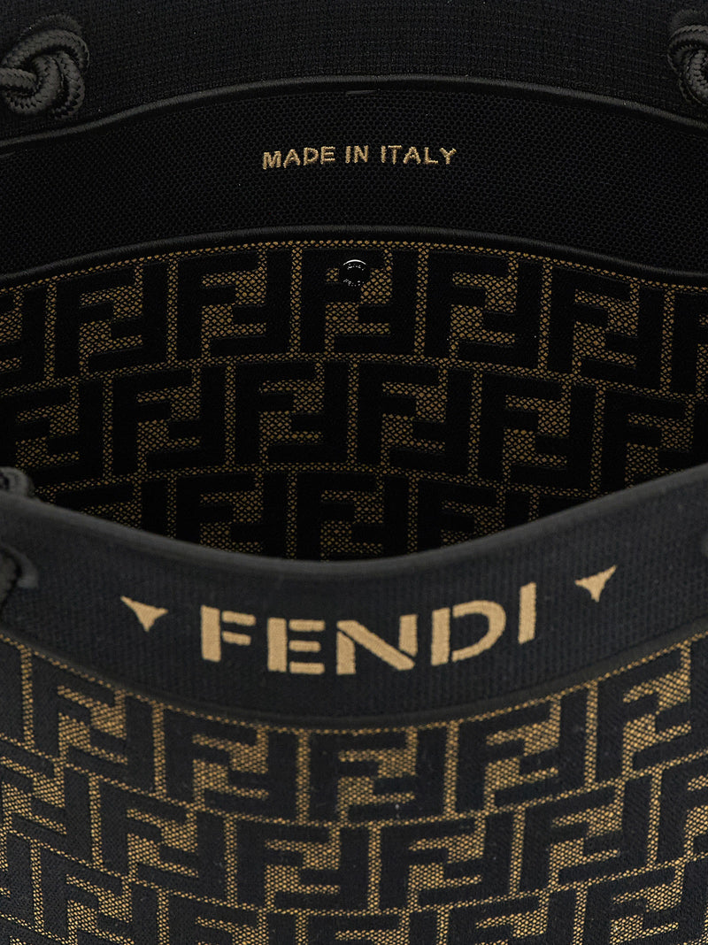 Fendi Brown Cotton Tote Bag - Fendi Magic Collection