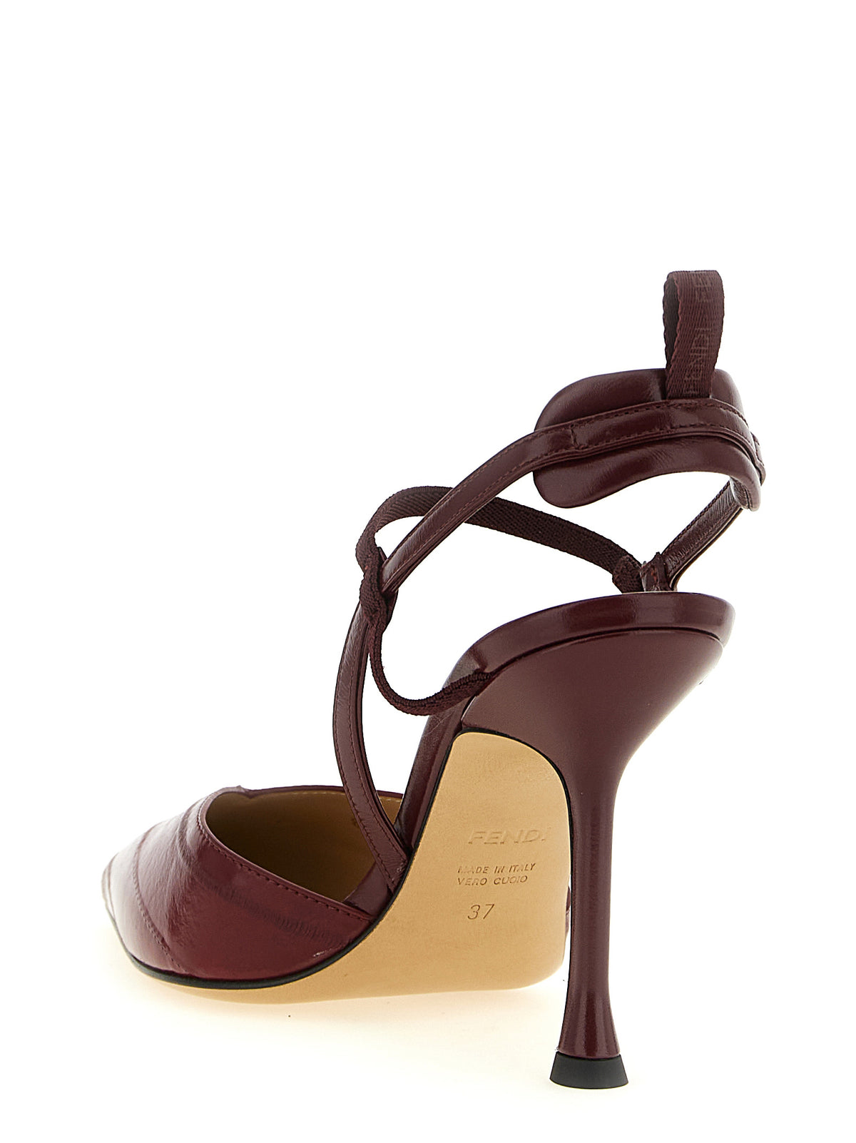 Fendi Very Colibrì Bordeaux Lamb Leather Platform Pumps