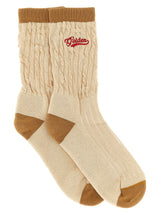 Golden Goose Beige Cotton Socks