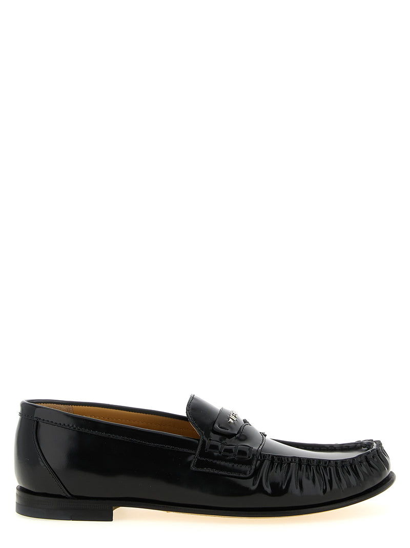 Fendi Black Calfskin Slip-On Loafers - Fendi Scrunch Model