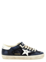 Golden Goose Blue Cowhide Low Top Sneakers