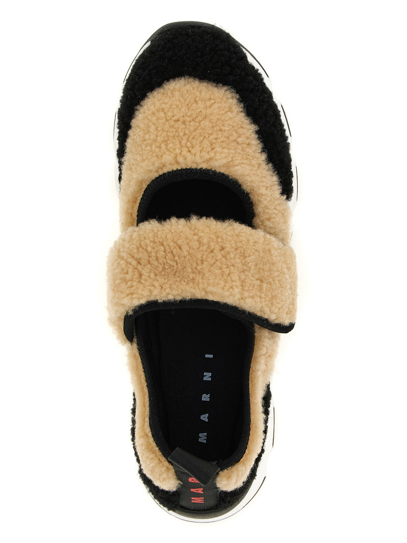 Marni Bicolor Lamb Leather Chunky Sneakers for Women