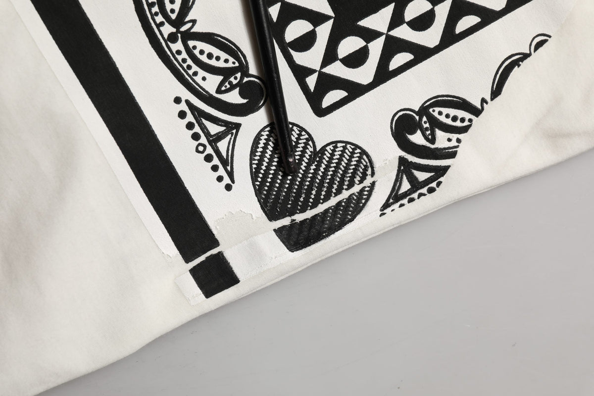 Dolce & Gabbana White Bandana Print Cotton Crew Neck T-shirt