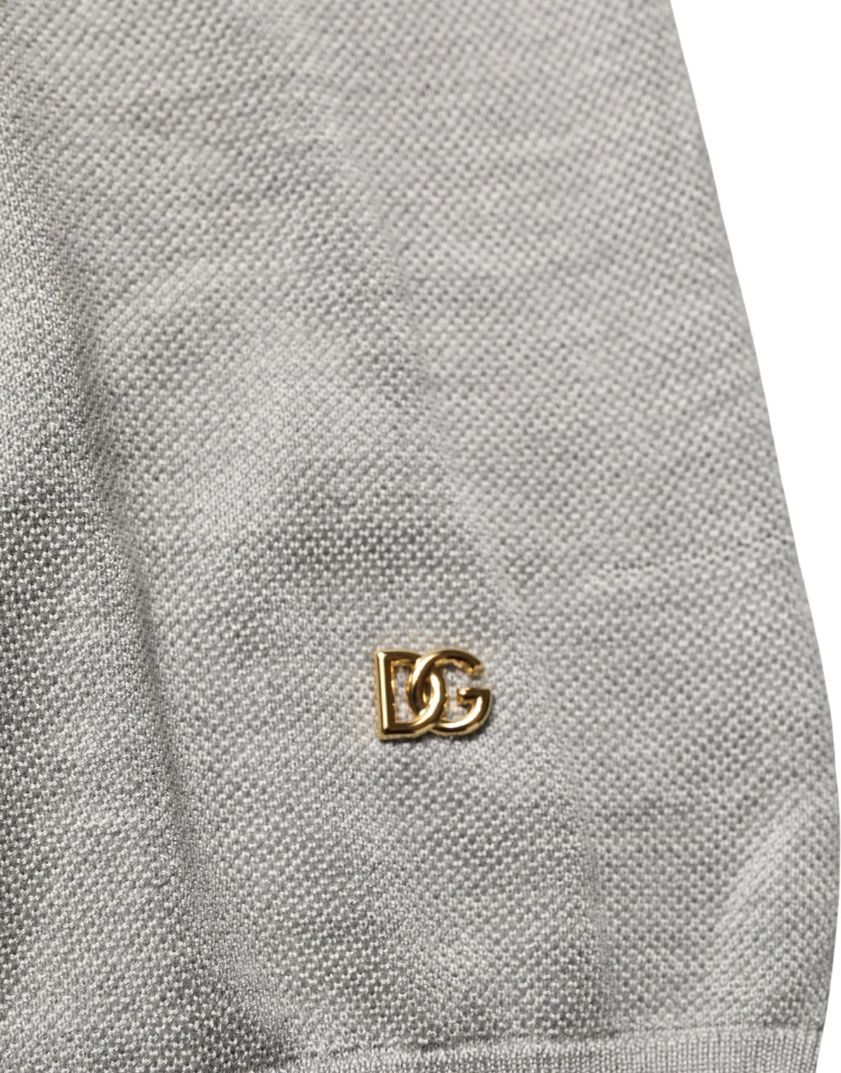 Dolce & Gabbana Gray Silk Crew Neck Short Sleeves T-shirt