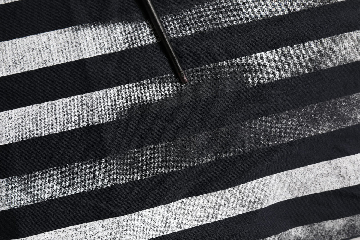 Dolce & Gabbana Blue Striped Print Cotton Crew Neck  T-shirt