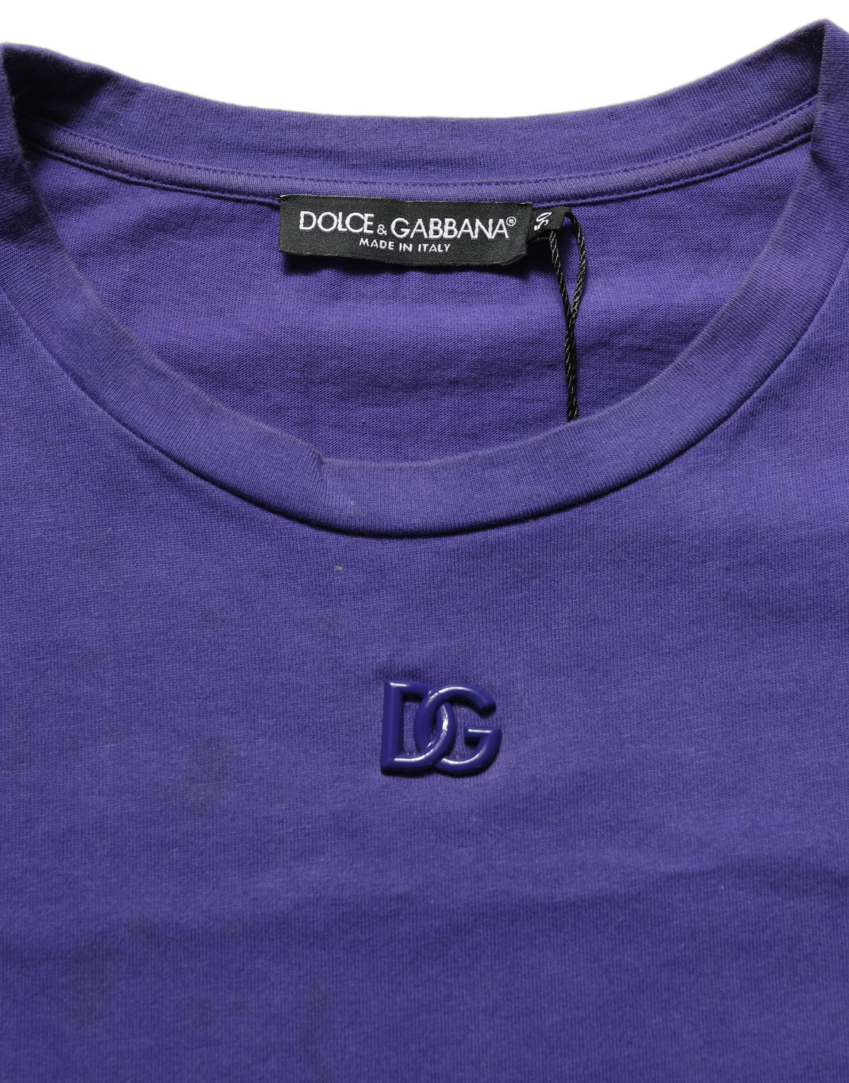 Dolce & Gabbana Violet Cotton Crew Neck Short Sleeve T-shirt
