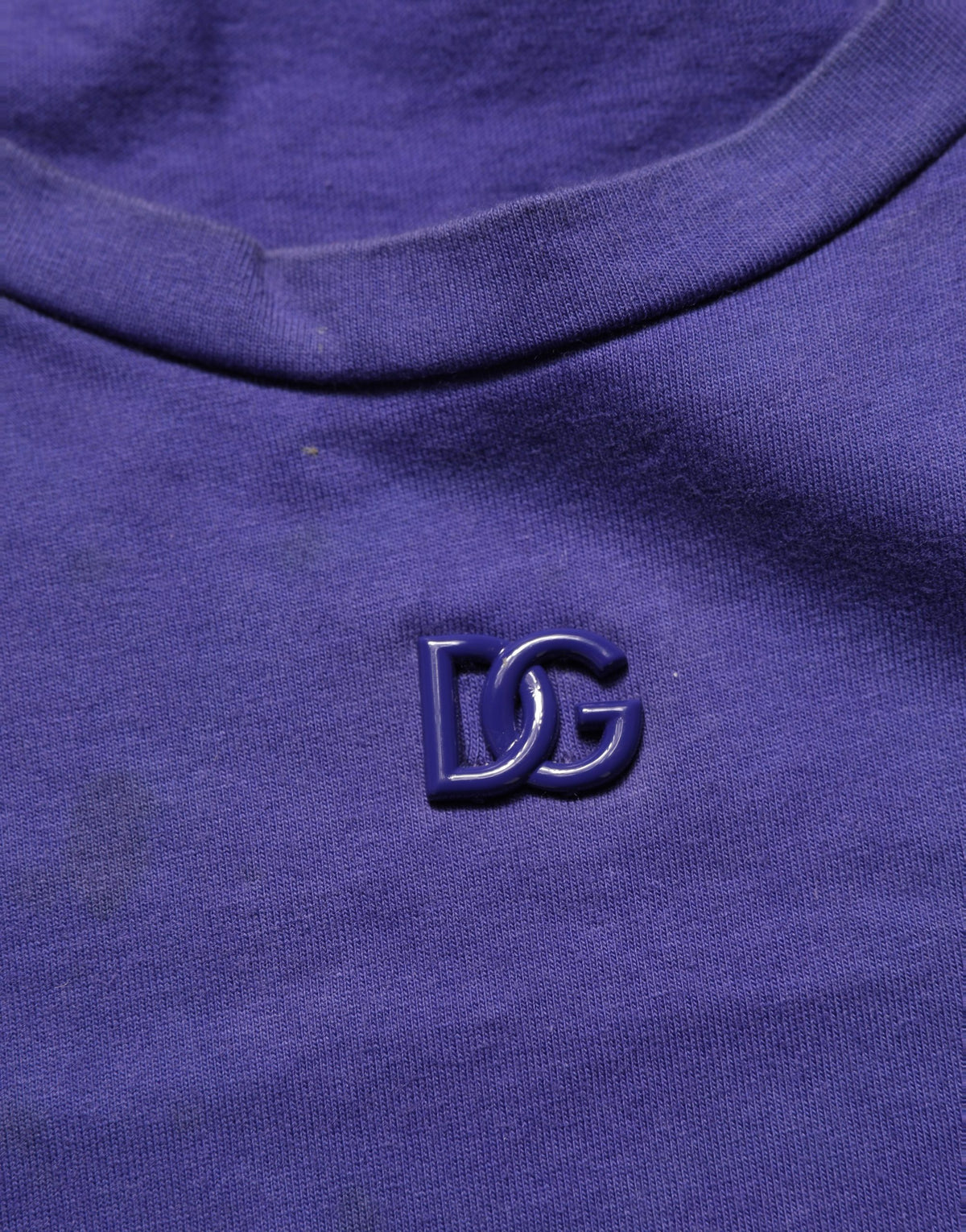 Dolce & Gabbana Violet Cotton Crew Neck Short Sleeve T-shirt