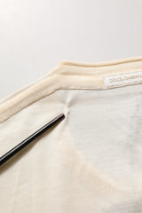 Dolce & Gabbana White Short Sleeve Collared Polo T-shirt
