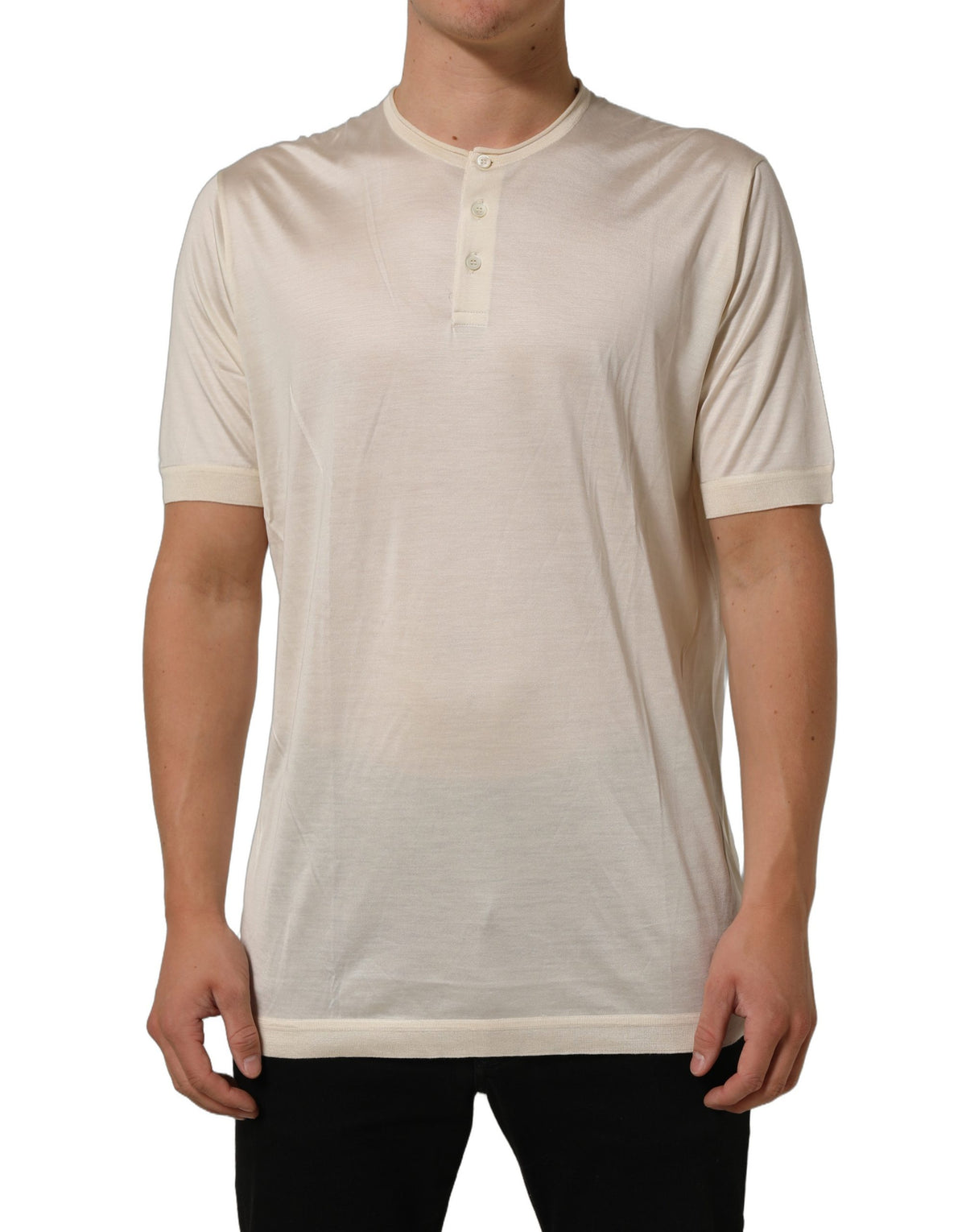 Dolce & Gabbana White Short Sleeve Collared Polo T-shirt