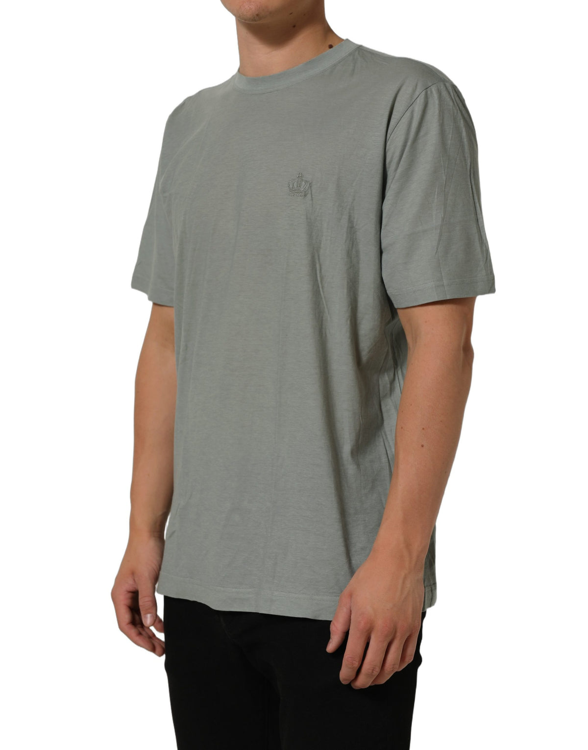 Dolce & Gabbana Green Cotton Short Sleeve Crew Neck T-shirt