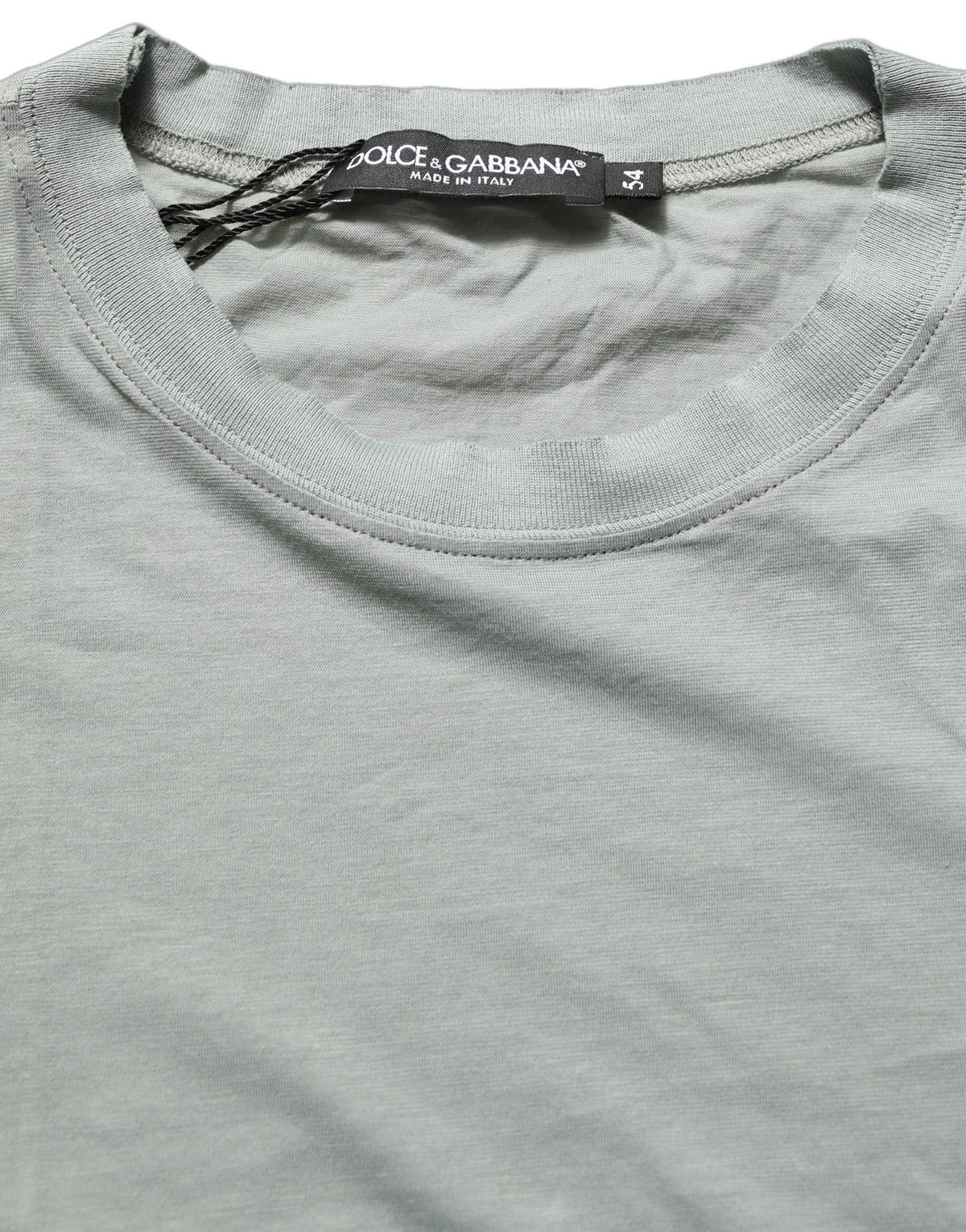 Dolce & Gabbana Green Cotton Short Sleeve Crew Neck T-shirt