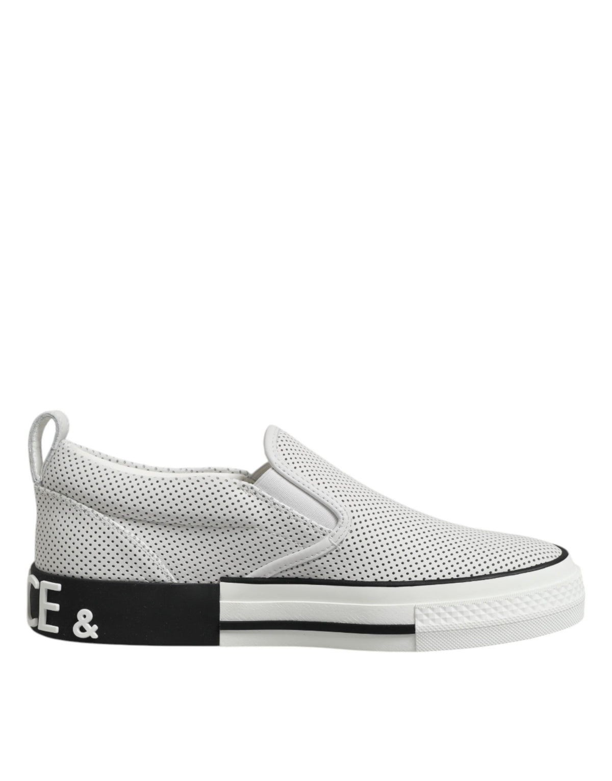 Dolce & Gabbana White Perforated Custom 2.Zero Sneakers Shoes