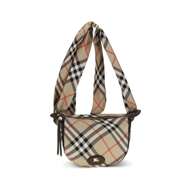 Burberry Beige Silk Shoulder Bag - Ribbon Twill Design