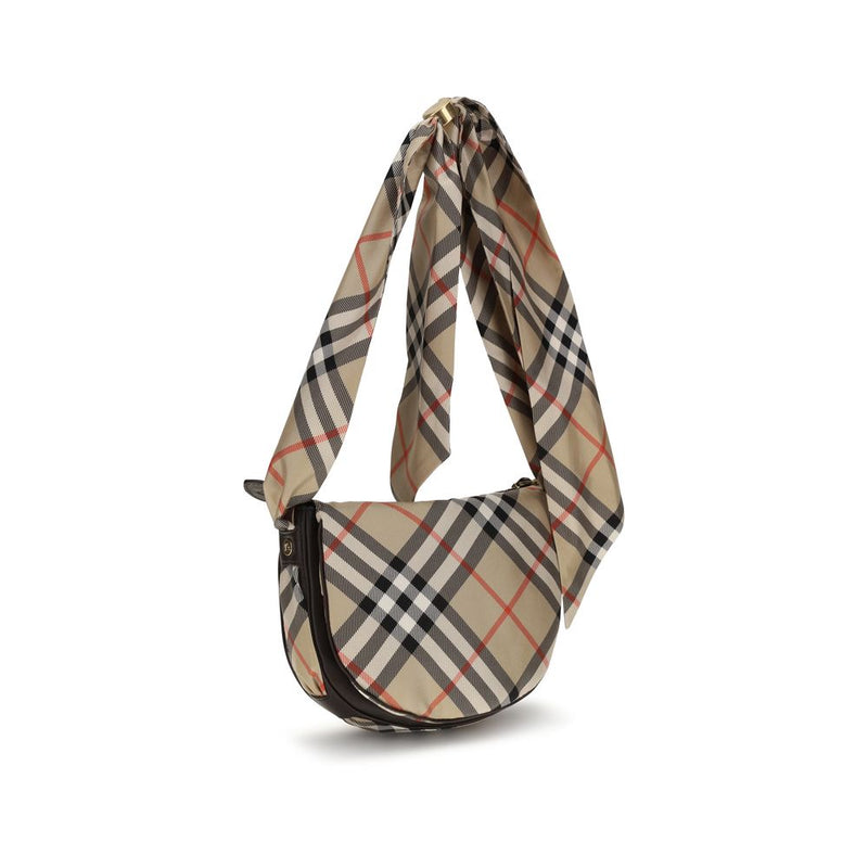 Burberry Beige Silk Shoulder Bag - Ribbon Twill Design