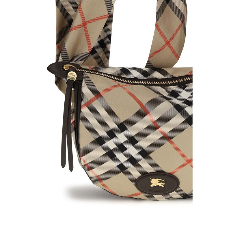 Burberry Beige Silk Shoulder Bag - Ribbon Twill Design