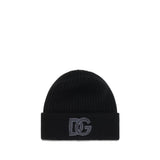 Dolce & Gabbana Black Wool Oves Aries Beanie