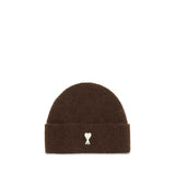 Ami Paris Brown Wool Oves Aries Beanie