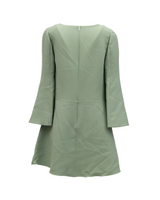 Valentino Garavani Sage Green V-Neck Dress with Bell Sleeves