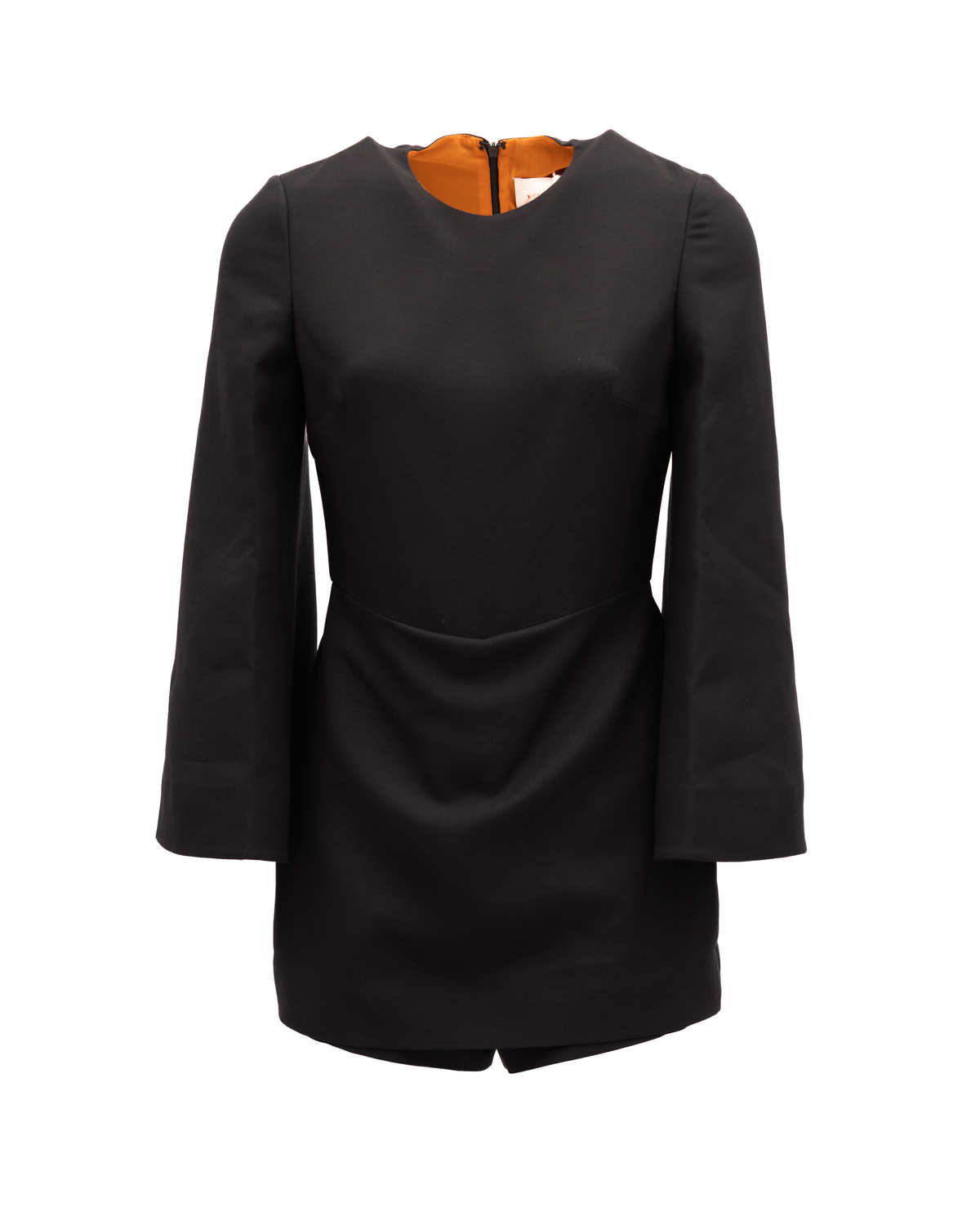 Valentino Garavani Robe Mini Noire à Manches Évasées