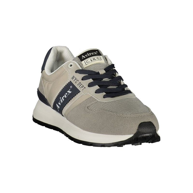 Avirex Gray Polyurethane Men's Sneaker - Stylish & Comfortable