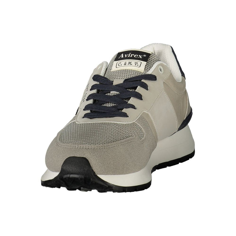Avirex Gray Polyurethane Men's Sneaker - Stylish & Comfortable