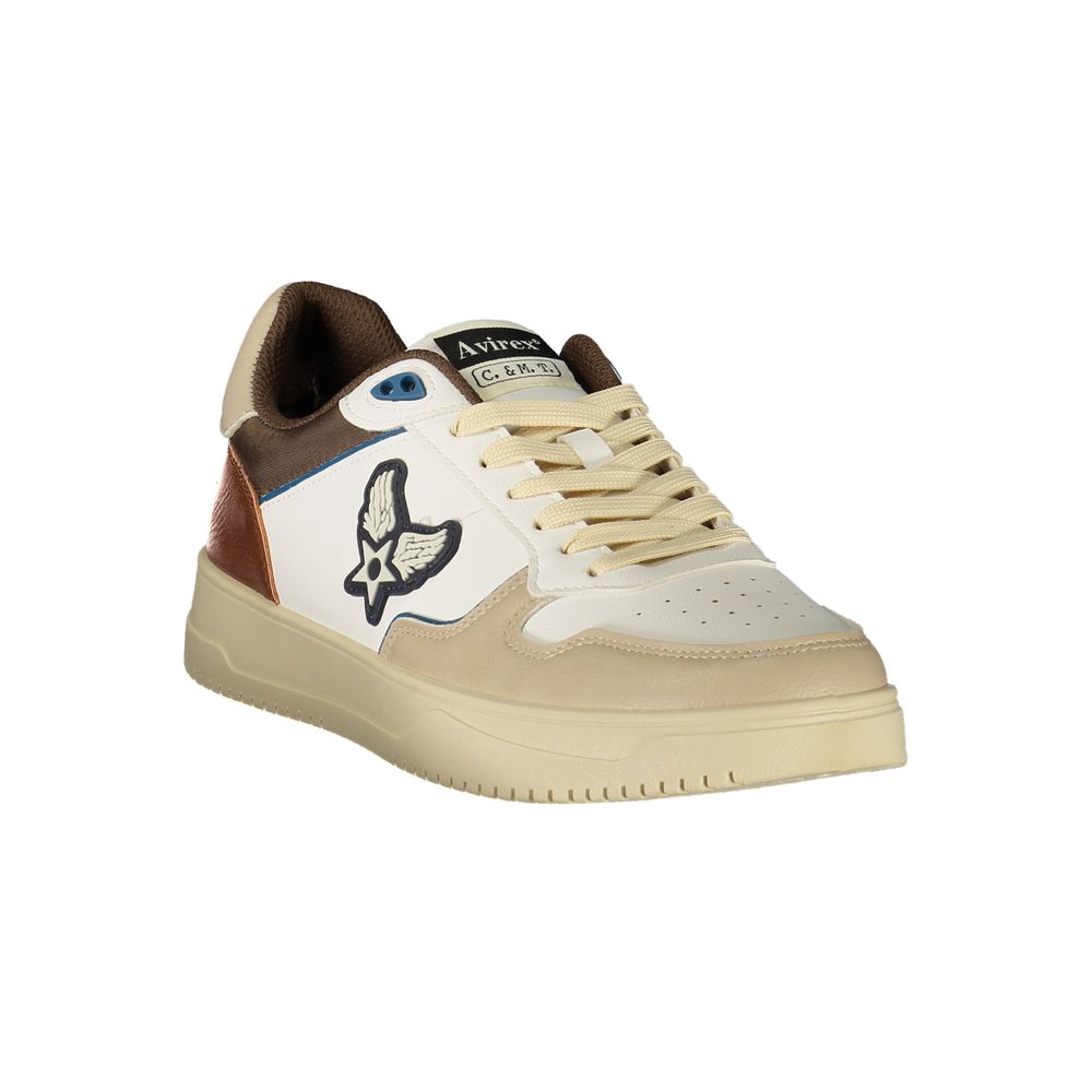 Avirex White Polyurethane Men's Sneaker