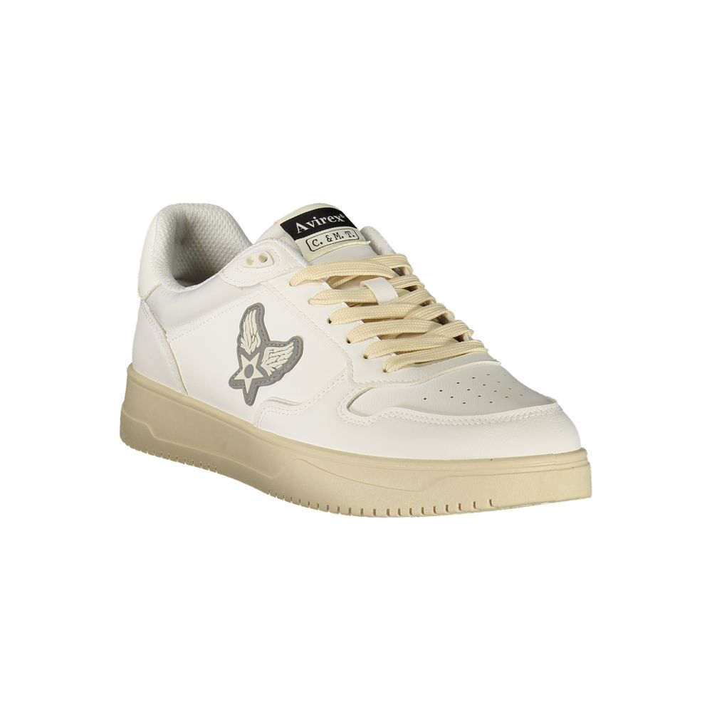 Avirex White Polyurethane Men's Sneaker