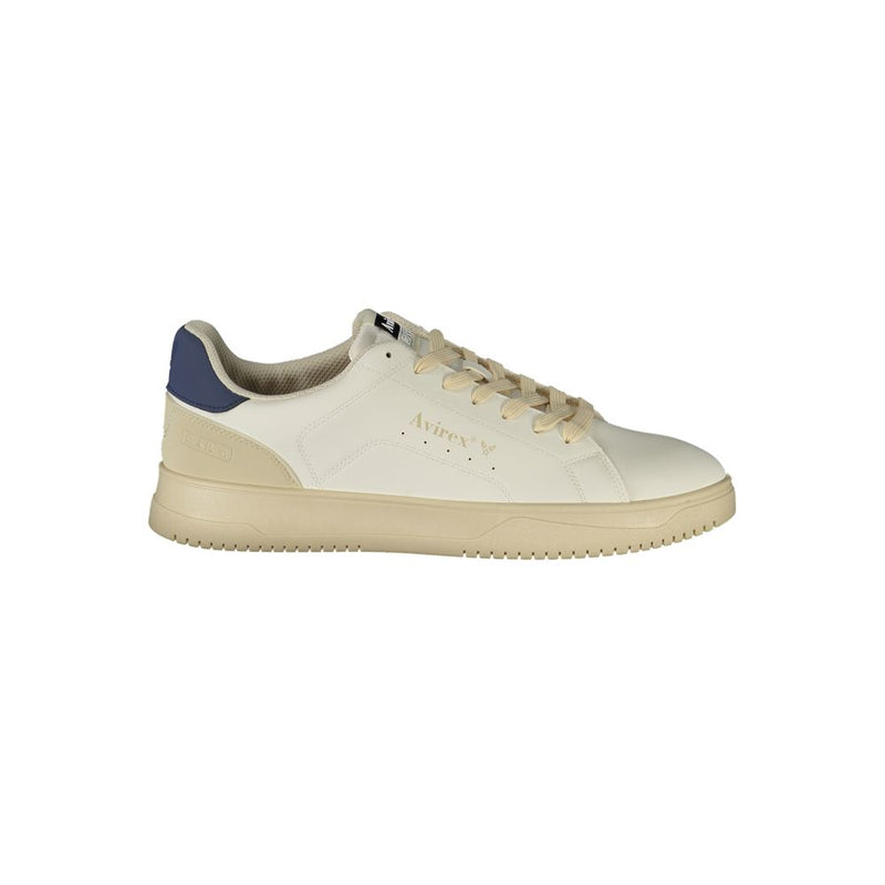 Avirex Bianco Polyurethane Men's Sneakers