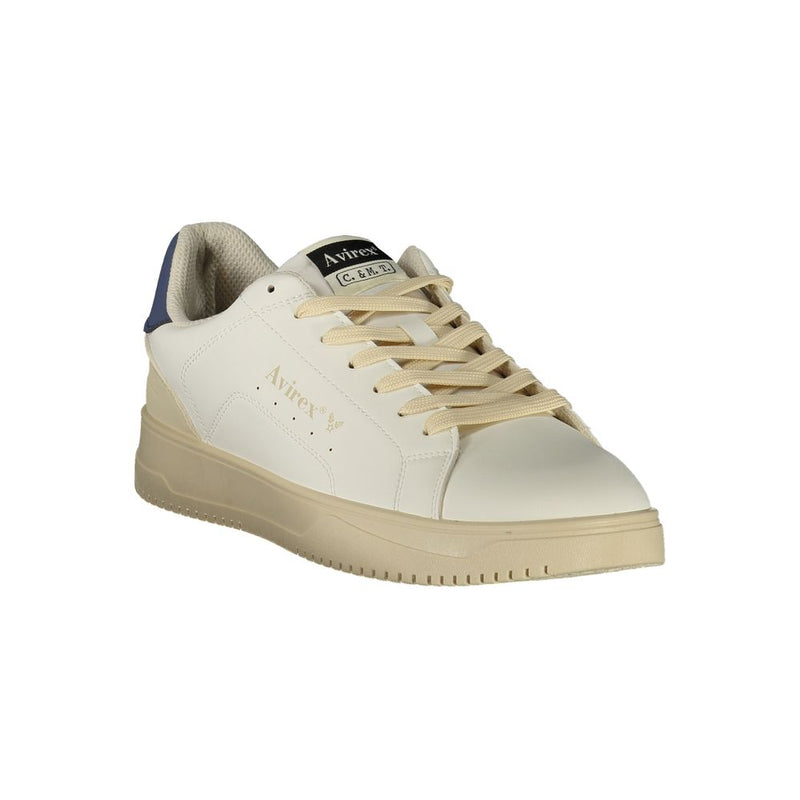Avirex Bianco Polyurethane Men's Sneakers