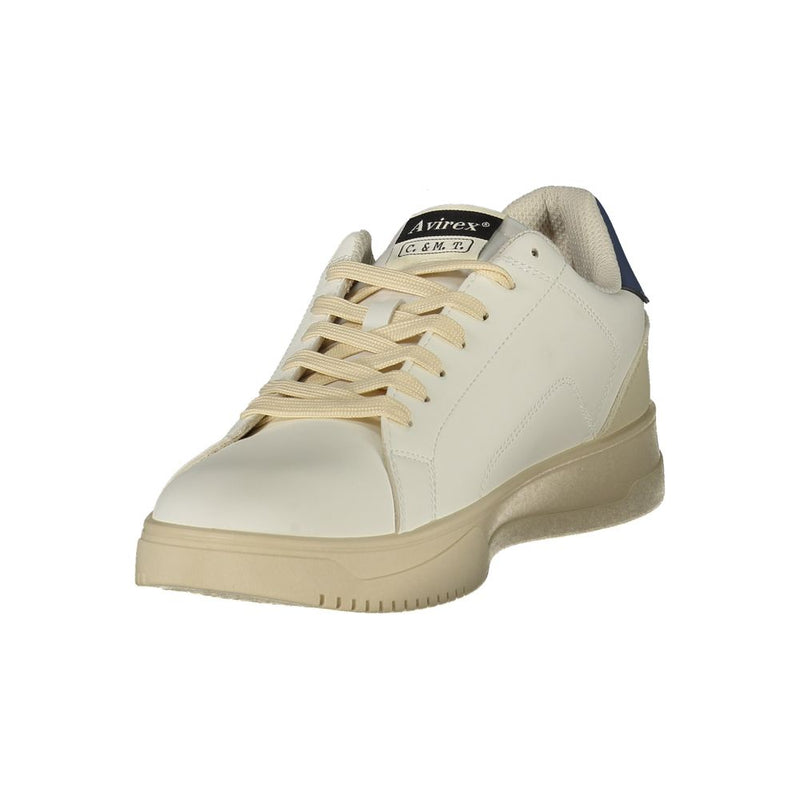 Avirex Bianco Polyurethane Men's Sneakers