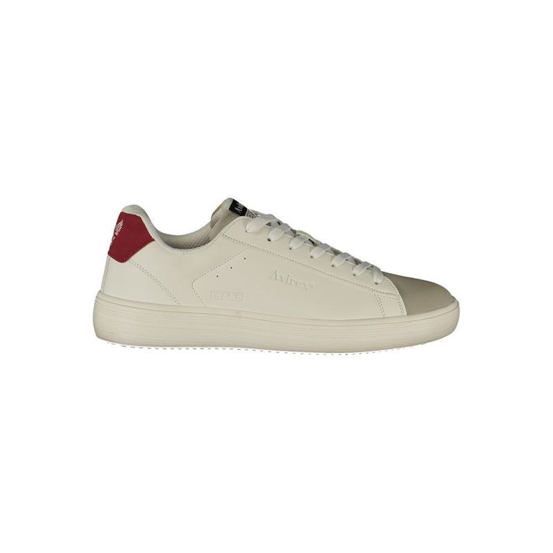 Avirex White Polyurethane Men's Sneakers - Bold & Comfortable