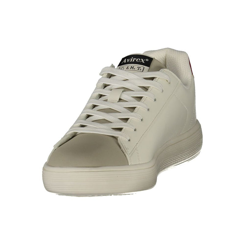 Avirex White Polyurethane Men's Sneakers - Bold & Comfortable