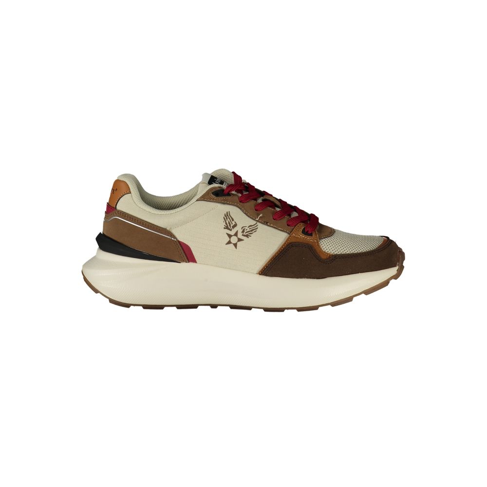 Avirex Beige Polyurethane Men's Sneaker - Stylish Comfort
