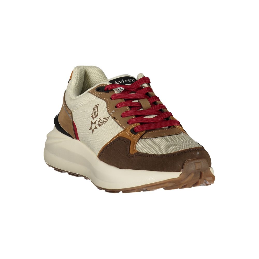 Avirex Beige Polyurethane Men's Sneaker - Stylish Comfort