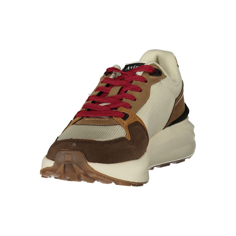 Avirex Beige Polyurethane Men's Sneaker